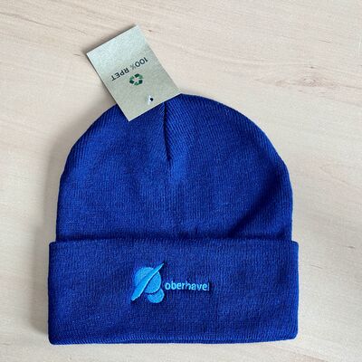 Strickm&uuml;tze navy, aus 100% RPET (recyceltes Material) (10,00 Euro)