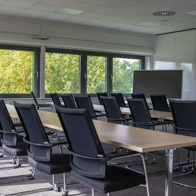 Ein Seminarraum der Landwirtschaftsschule im TAZ